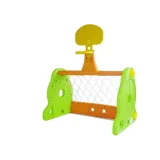 sportowy zestaw 2w1 dla dzieci z bramką i tablicą do kosza na plac zabaw