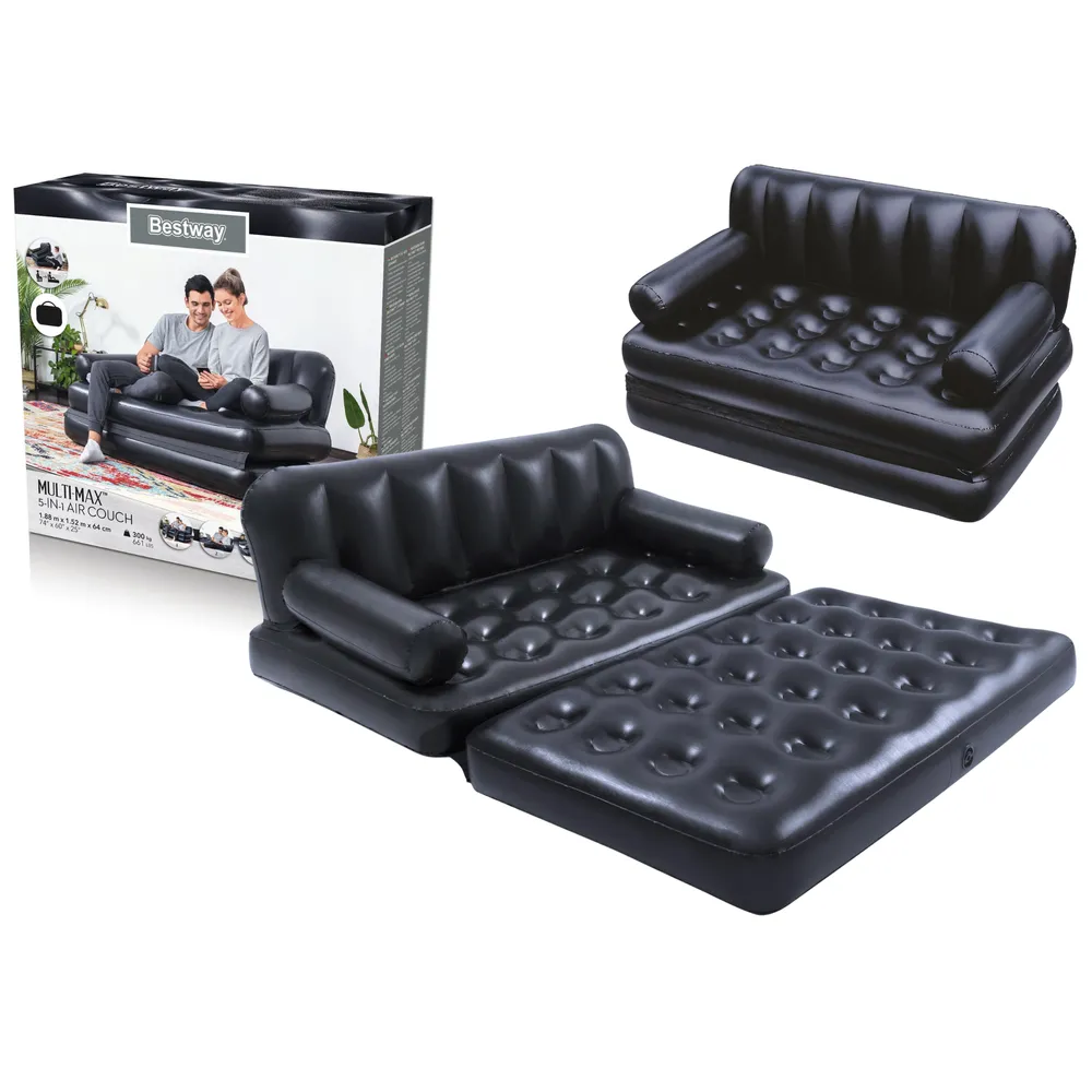 Dwuosobowy materac łóżko Bestway 75054 w salonie