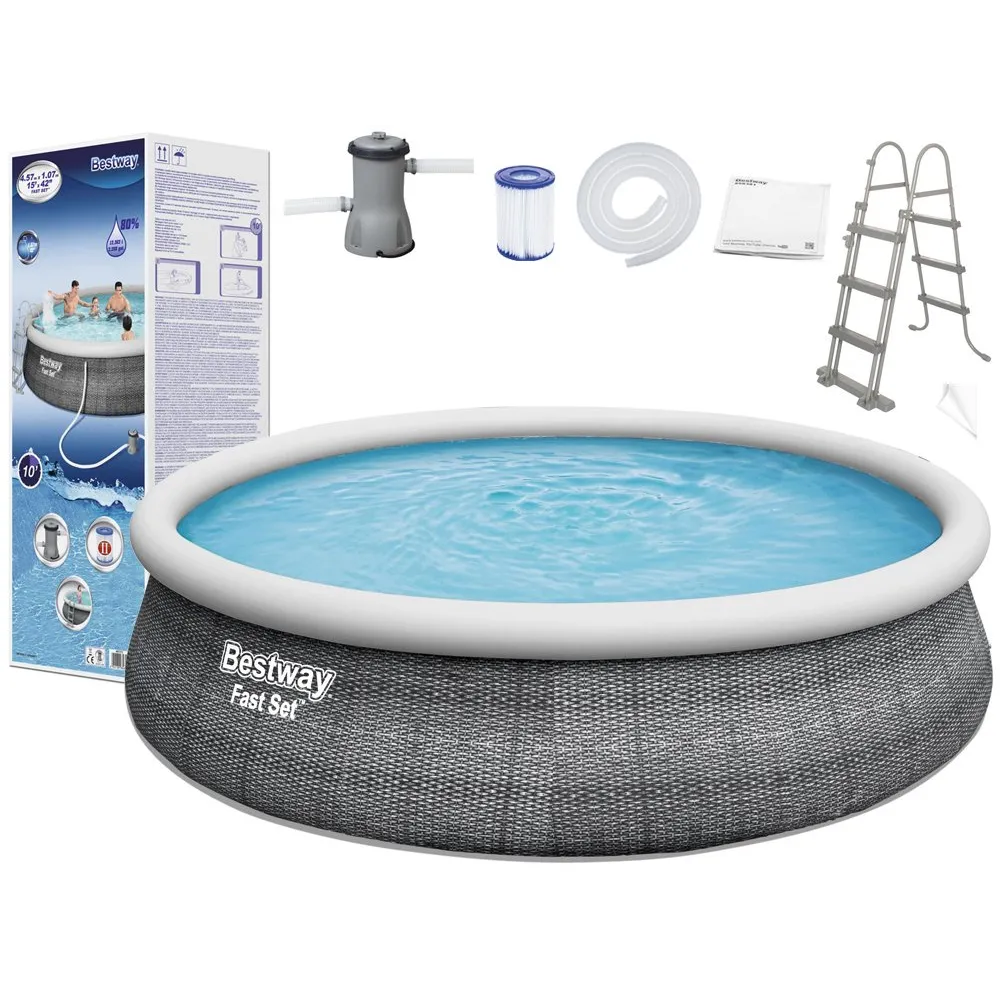 Basen ogrodowy rozporowy Bestway o średnicy 457 cm i wysokości 107 cm