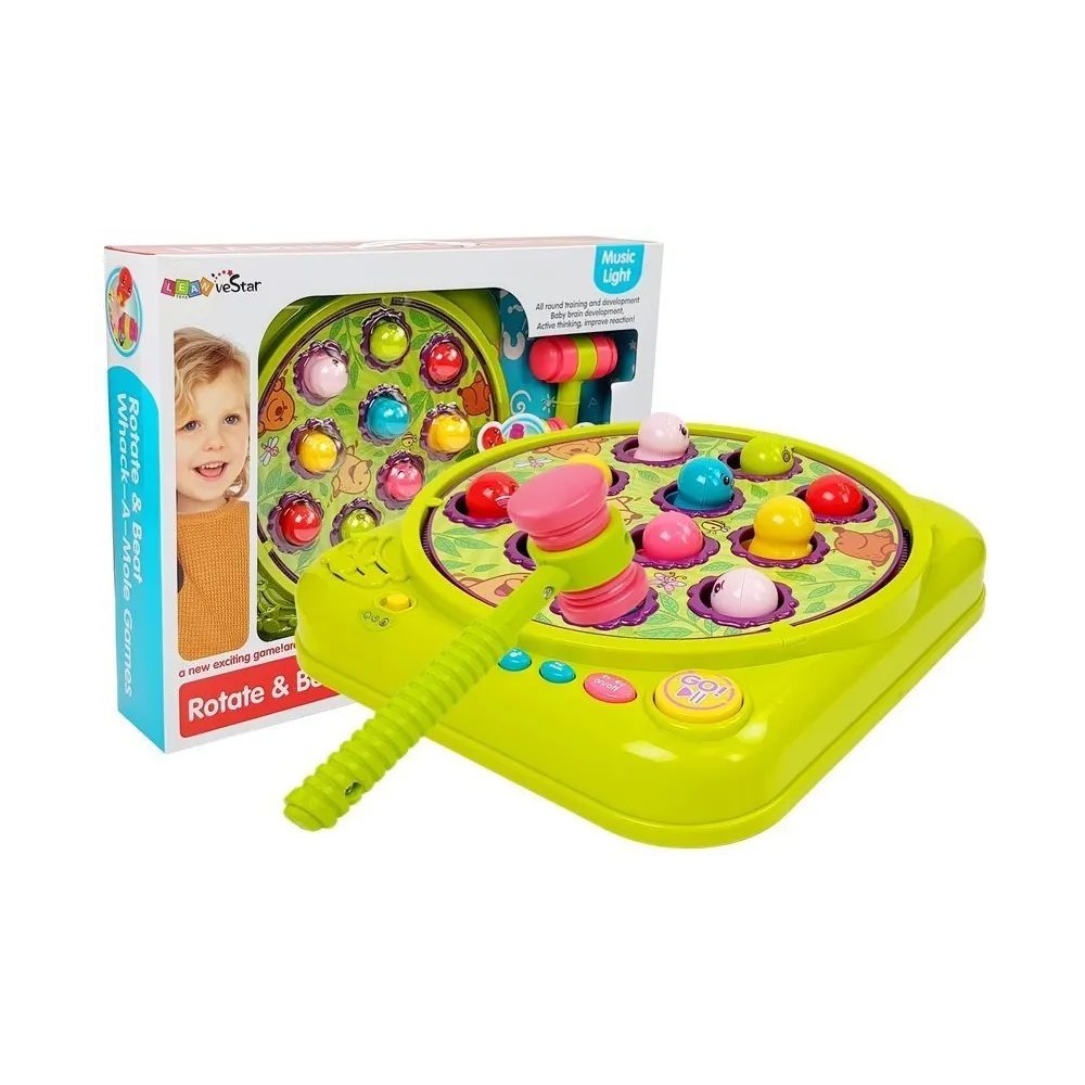 Gra zręcznościowa Uderz Kreta Dźwięk z planszą i młotkami