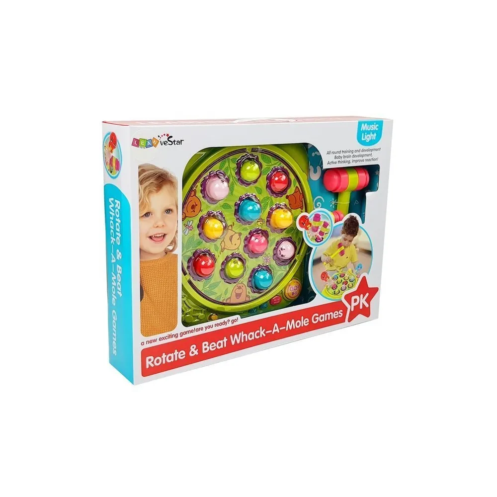 Kolorowa gra Uderz Kreta rozwijająca koordynację i refleks u dzieci