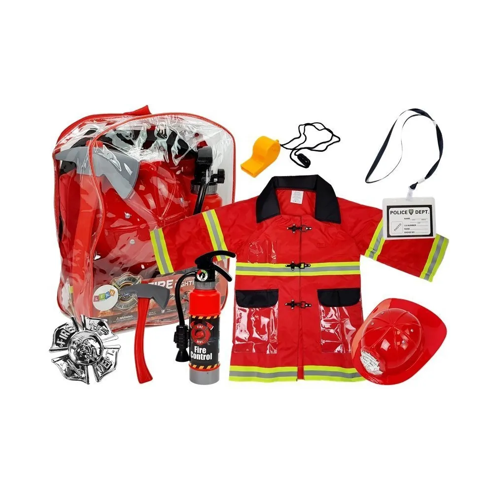 Strój Strażaka Mundur Dla Dzieci Bal Gaśnica Kask Akcesoria