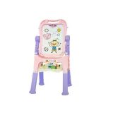 Tablica Magnetyczna Kredowa 2w1 Różowo-Fioletowa Akcesoria