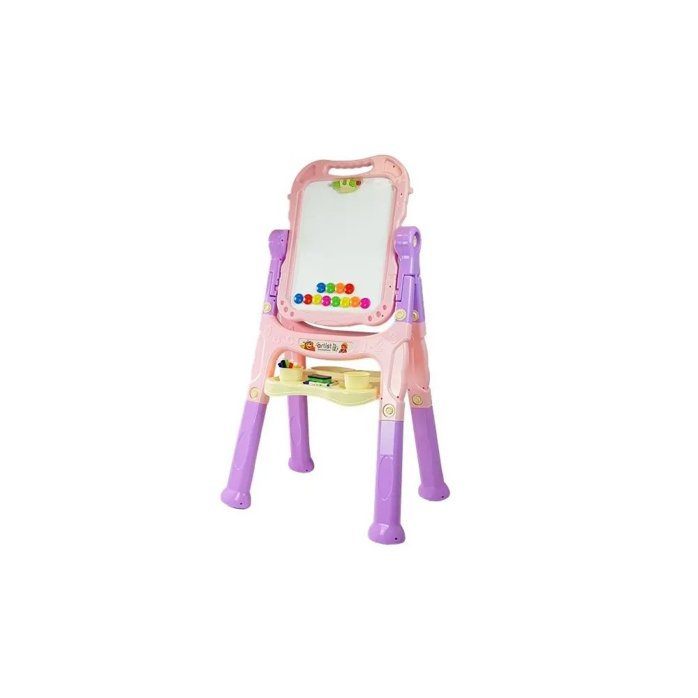 Tablica Magnetyczna Kredowa 2w1 Różowo-Fioletowa Akcesoria