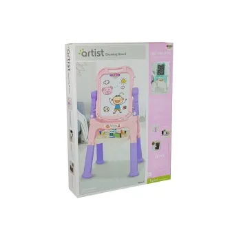 Tablica Magnetyczna Kredowa 2w1 Różowo-Fioletowa Akcesoria