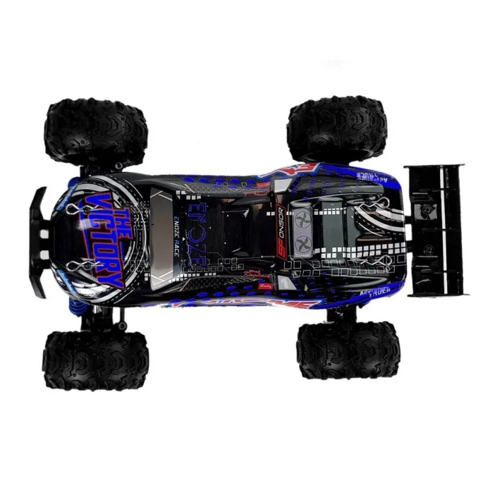 Zestaw: auto ENOZE 9302E, pilot, akumulator i akcesoria na jednym zdjęciu