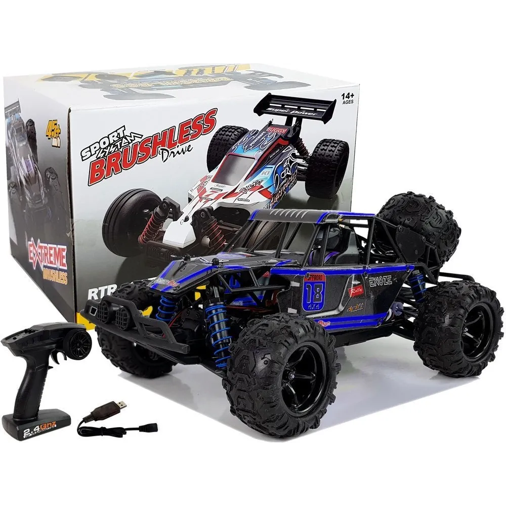 Niebieskie buggy ENOZE 9303E w skali 1:18 na białym tle