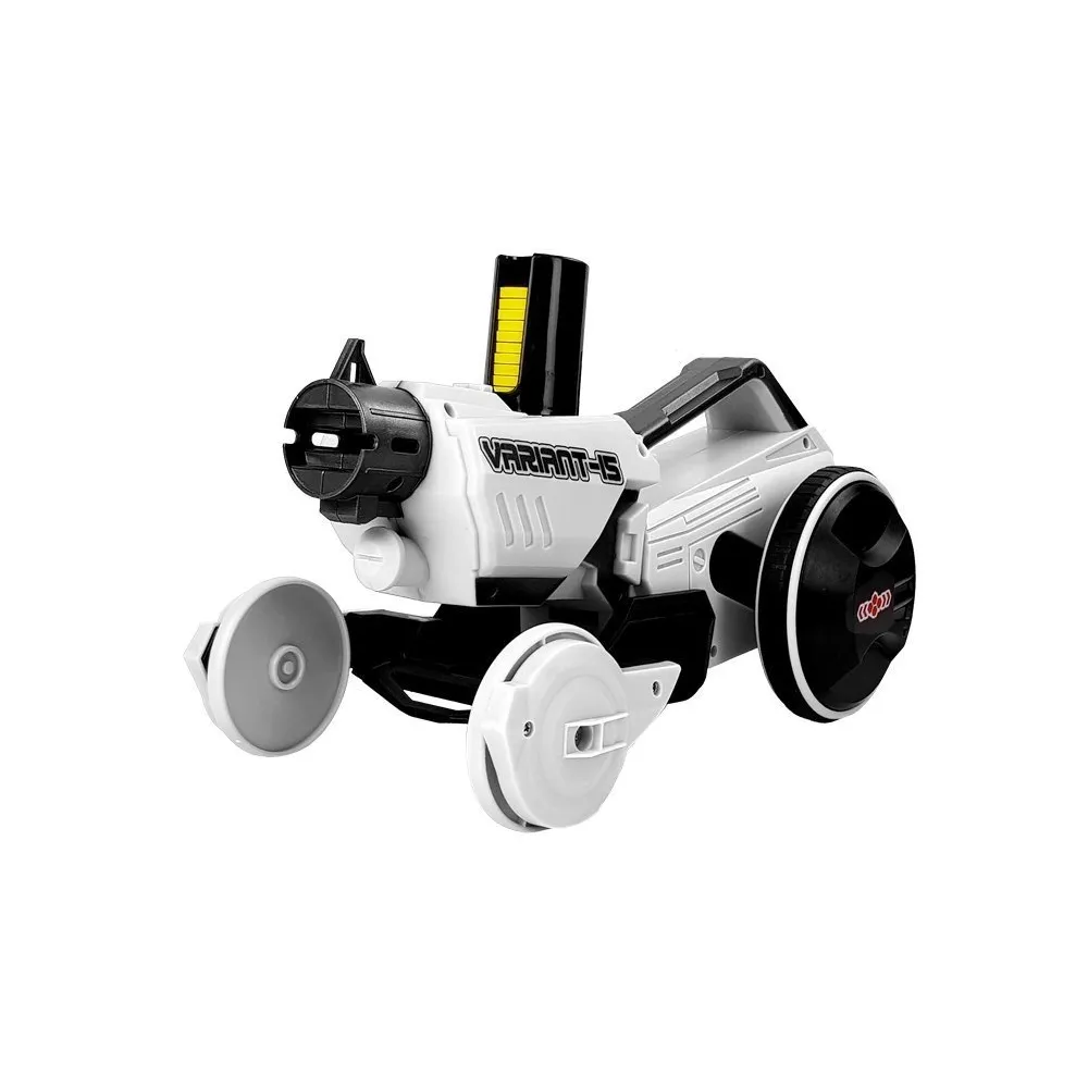 Autko sterowane pilotem z funkcją pistoletu, kolor biały, widok z przodu