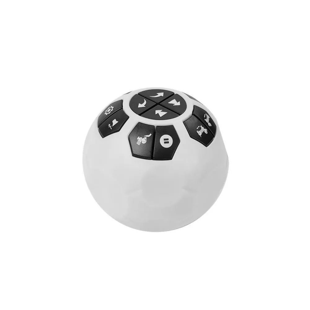 Dziecko sterujące psem robotem za pomocą pilota piłki