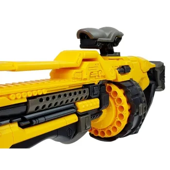 Bezpieczny pistolet dziecięcy w kolorze żółtym z wytrzymałego plastiku