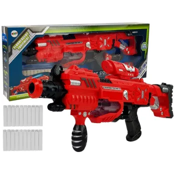 Pistolet świecący w ciemności z piankowymi nabojami dla dzieci