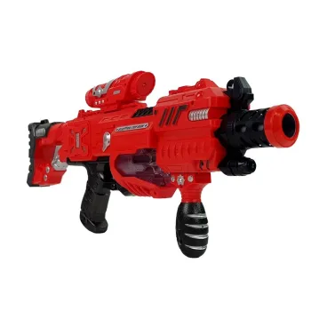 Pistolet Luminescencyjny Świeci w Ciemności Piankowe Naboje Dźwięk Zasięg 45 m