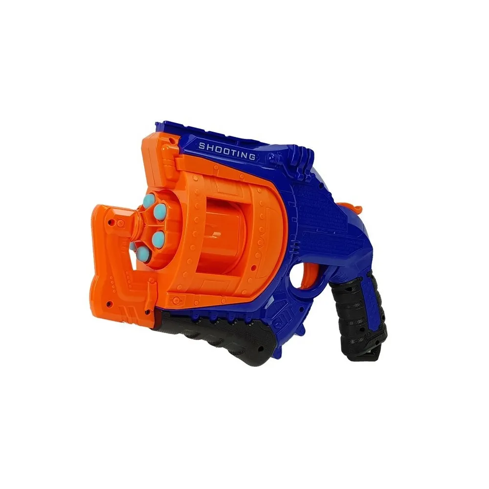 Zestaw z pistoletem i 48 piankowymi nabojami idealny do zabawy dla dzieci