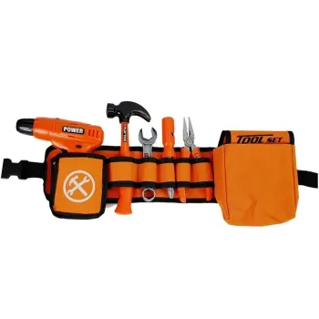 Zestaw Majsterkowicza Pas Narzędzia Wiertarka Śrubki Kleszcze Młotek