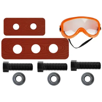 Kolorowy pas narzędziowy dla małego konstruktora z pełnym wyposażeniem