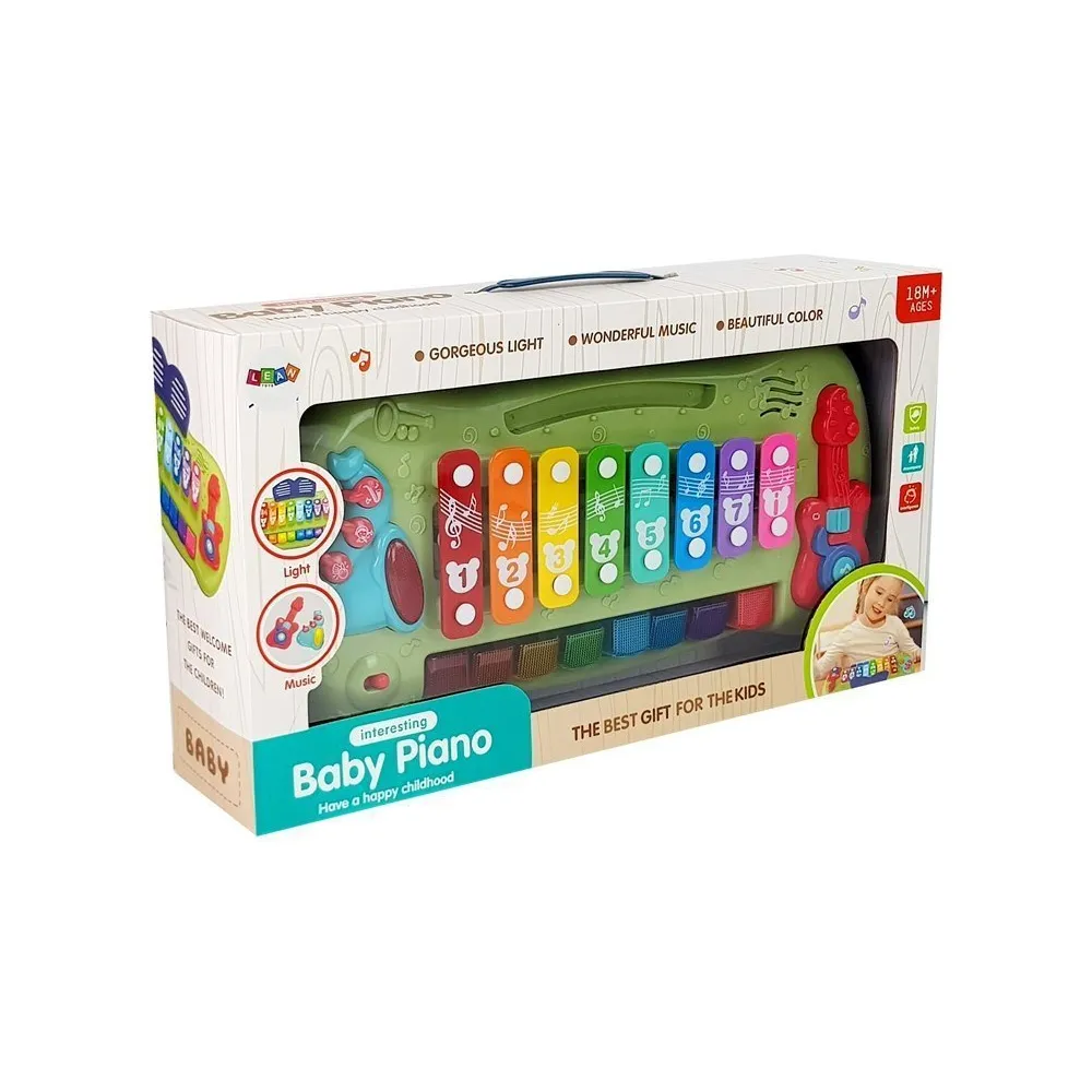 Pianinko cymbałki edukacyjne z kolorowymi dźwiękami i numerkami