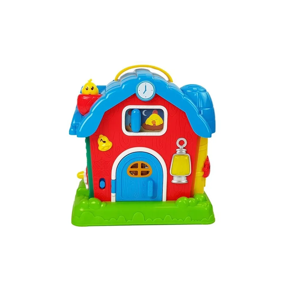 Zabawka edukacyjna muzyczna stodoła z dźwiękami i światłami dla malucha
