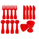 Prezentowy komplet artykułów spożywczych i naczyń do zabawy w kuchnię