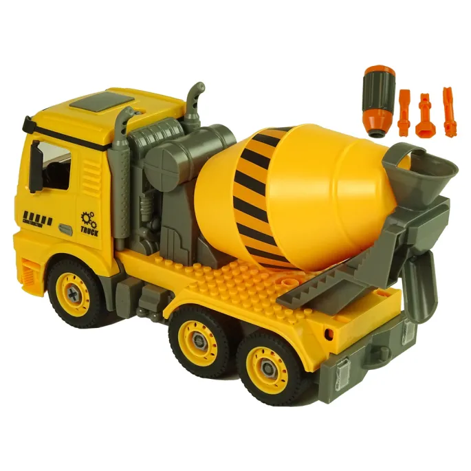 Zabawka budowlana — betoniarka z pilotem, rozwija zdolności manualne