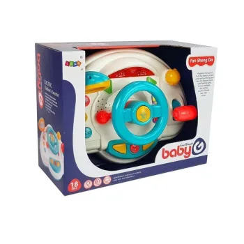 Kolorowa interaktywna kierownica wspierająca rozwój manualny dziecka