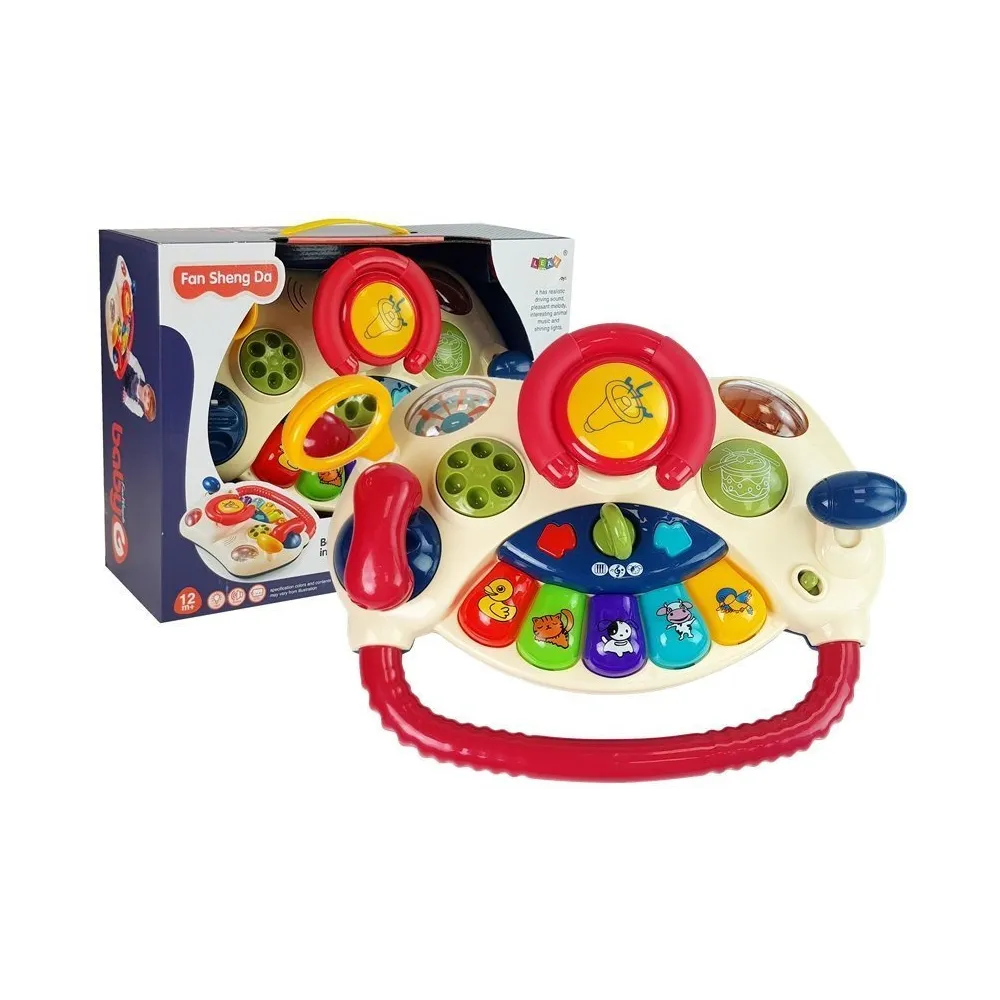 Interaktywna kierownica edukacyjna z pianinkiem i telefonem dla dzieci