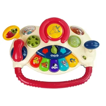 Interaktywna Kierownica dla dzieci Pianinko Odgłosy Zwierząt Telefon