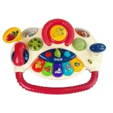 Kolorowa kierownica dla dzieci z odgłosami zwierząt i efektami dźwiękowymi