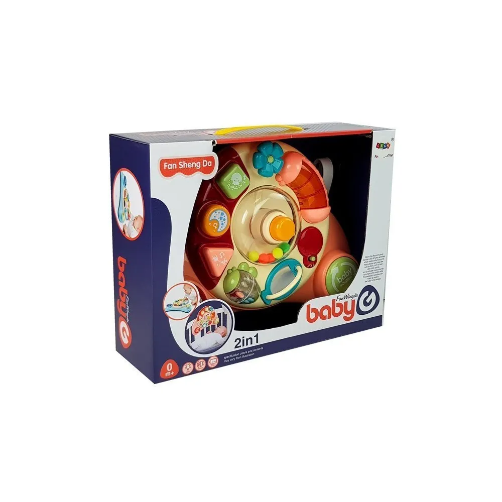 Panel rozwojowy dla dzieci z piszczałką, melodyjkami i grzechotką