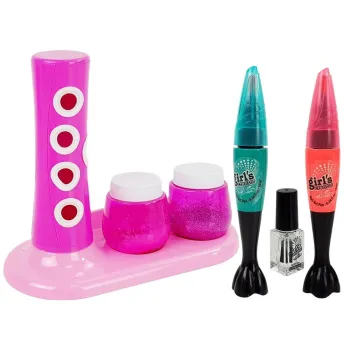 Zestaw Do Malowania Paznokci Dozownik Brokatu Kolorowe Naklejki