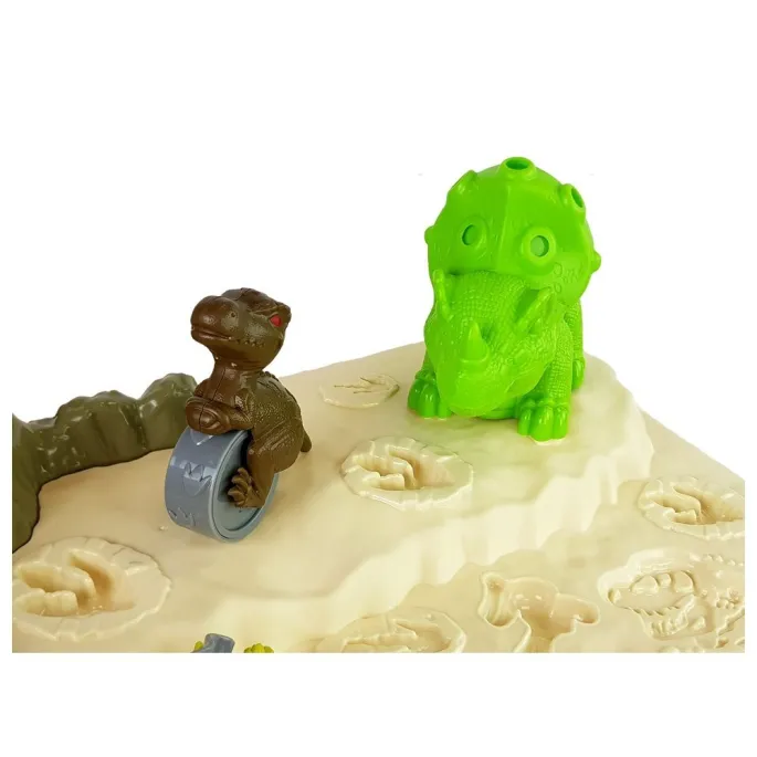 Edukacyjny zestaw dla dzieci: dinozaury, ciastolina, wulkan
