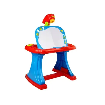 Stolik Edukacyjny z Projektorem Krzesełko Kredki Magnesy Literki i Cyfry