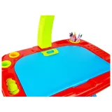 Stolik Edukacyjny z Projektorem Krzesełko Kredki Magnesy Literki i Cyfry