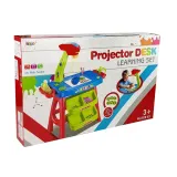 Stolik Edukacyjny Szufladki z Projektorem 36 Obrazków Kredki Szablony Niebiesko Czerwony