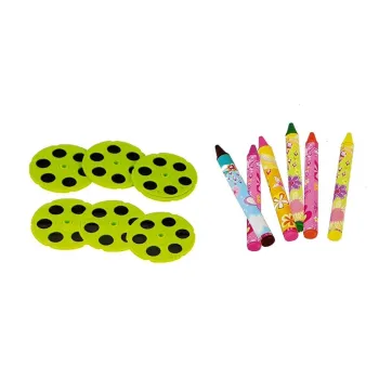 Stolik Edukacyjny Szufladki z Projektorem 36 Obrazków Kredki Szablony Niebiesko Czerwony