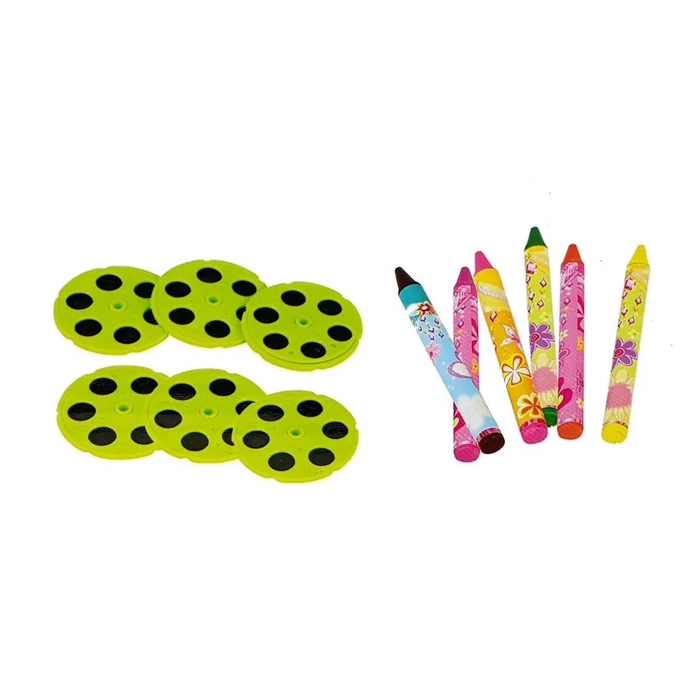 Stolik Edukacyjny Szufladki z Projektorem 36 Obrazków Kredki Szablony Niebiesko Czerwony