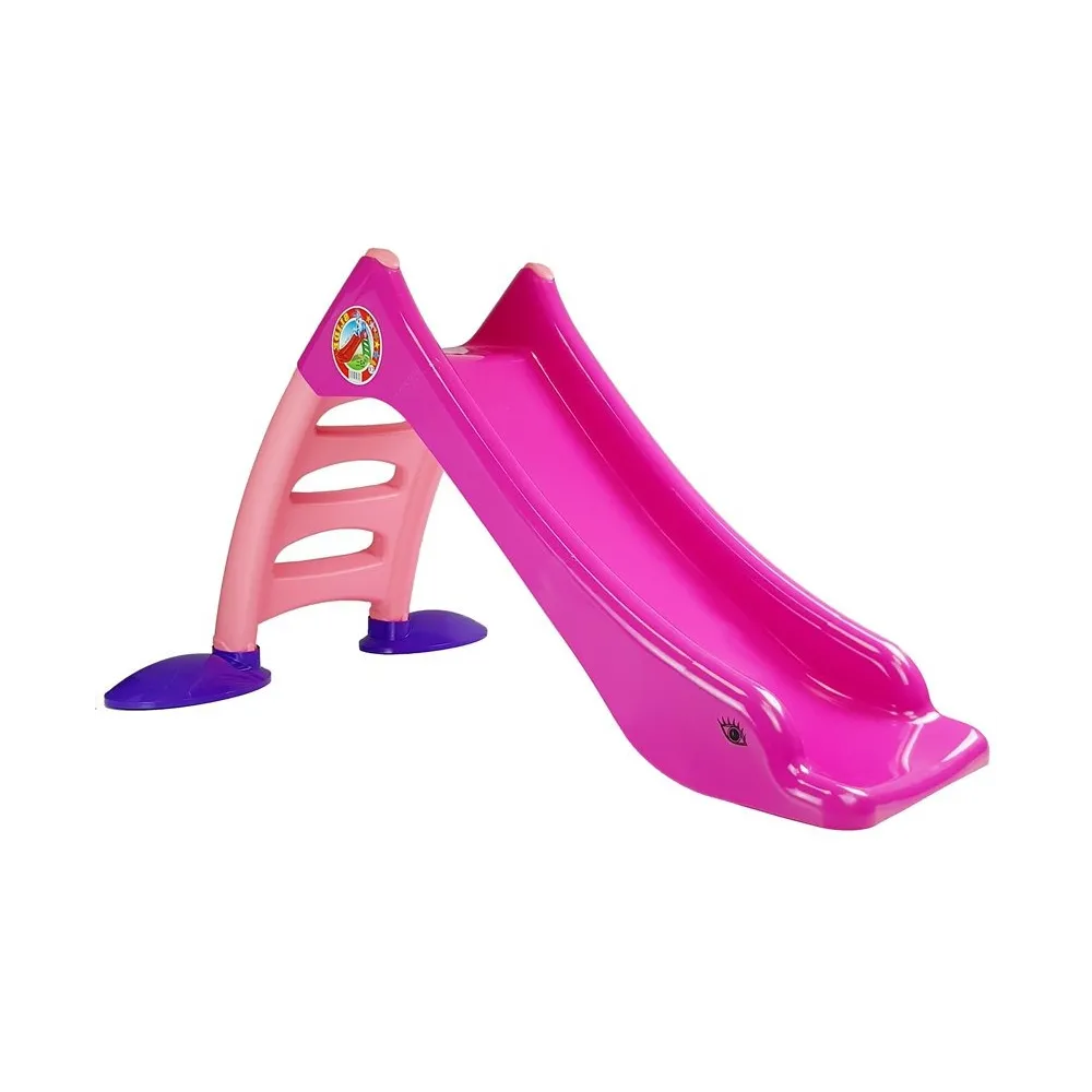 Trwała zjeżdżalnia dziecięca z szeroką podstawą w ogrodzie