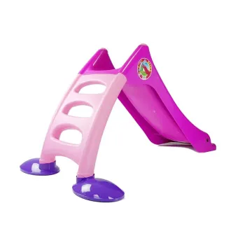 Kolorowa zjeżdżalnia dziecięca z trzema stopniami drabinki