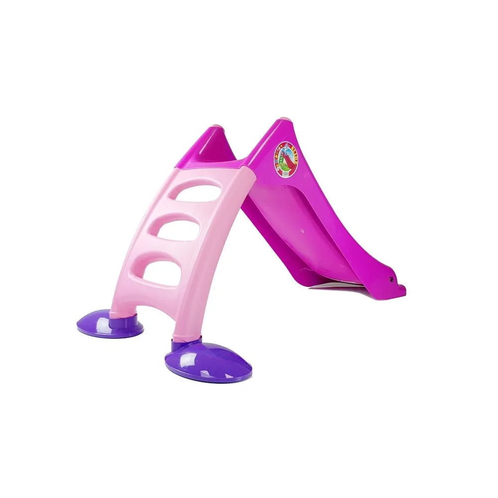 Kolorowa zjeżdżalnia dziecięca z trzema stopniami drabinki