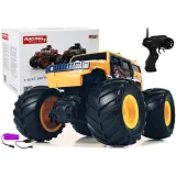 Zdalnie sterowane auto terenowe Bigfoot w skali 1:18 w żółtym kolorze
