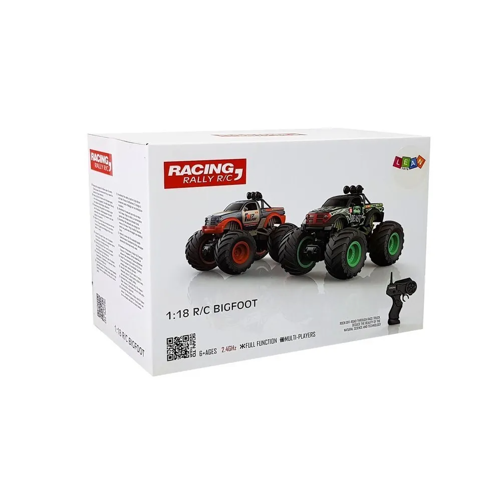 Żółty samochód RC z gumowymi oponami prezentowany na tle natury