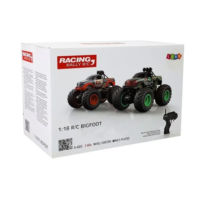 Żółty samochód RC z gumowymi oponami prezentowany na tle natury