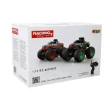 Żółty samochód RC z gumowymi oponami prezentowany na tle natury