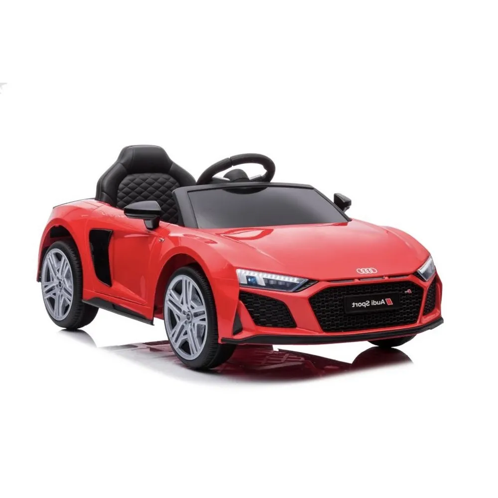 Czerwone auto na akumulator Audi R8 Lift A300 dla dzieci na białym tle
