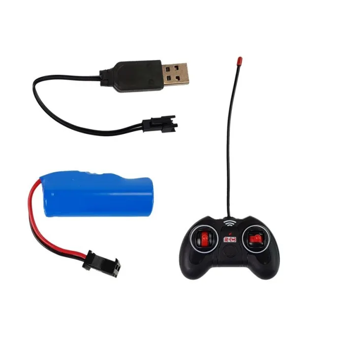 Zbliżenie na światła LED w czarnej lawecie zdalnie sterowanej