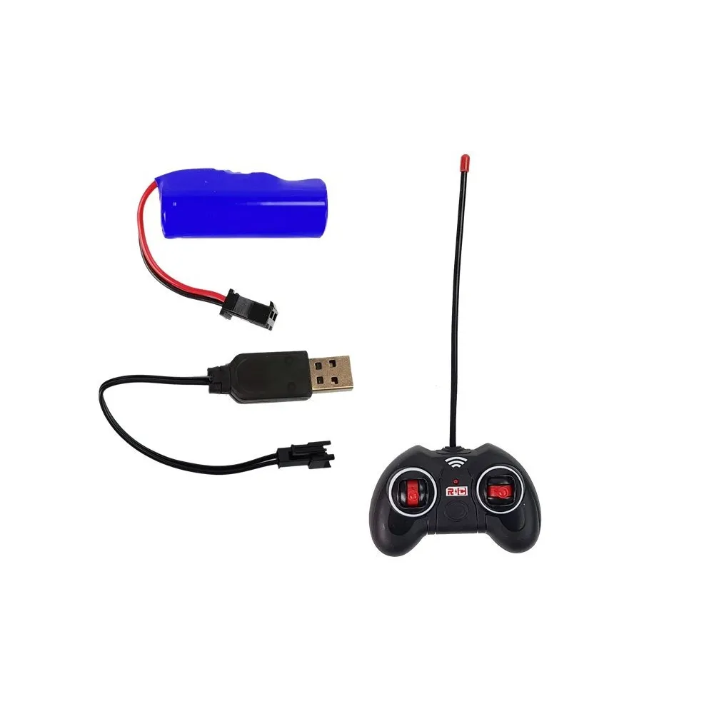 Pomarańczowa ciężarówka RC przygotowana do jazdy na zewnątrz