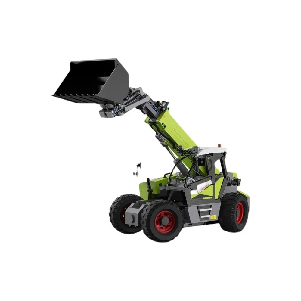 Model koparki CADA w ruchu z uniesioną łyżką