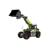 Model koparki CADA w ruchu z uniesioną łyżką