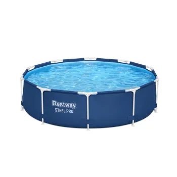 Zrelaksowana rodzina kąpiąca się w basenie Bestway 305x76 cm