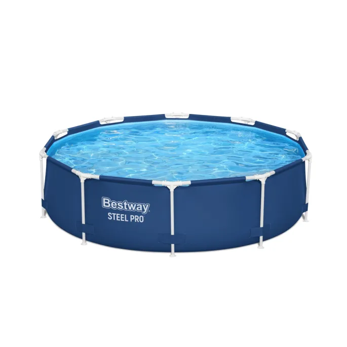 Zrelaksowana rodzina kąpiąca się w basenie Bestway 305x76 cm