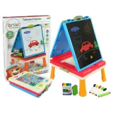 Tablica 3w1 Magnetyczno -Kredowa, Stolik Do Gier Niebieska